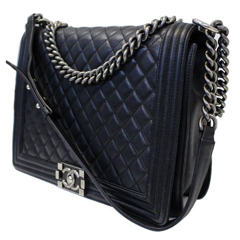 large boy chanel handbag black|boy Chanel handbag calfskin.